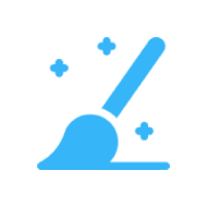 Simplified cleaning brush graphic