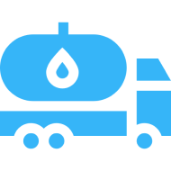 Water delivery truck icon